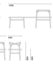 Table, Bench, Chair - Line Drawing