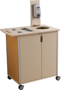 Model ICM-1 healthFIRST® Mobile Infection Prevention Cart, on Designer ...
